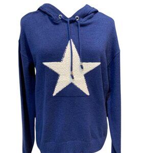 Kathy Ireland Star Sweater Hoodie NWT Small Sparkle